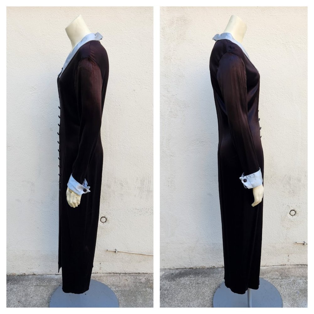 Vintage Wednesday Addams Style Midi Dress - Picture 4 of 8